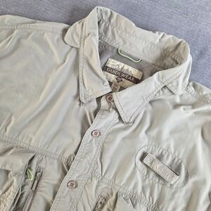 Cabelas Guidewear GXII Shirt Mens 3XL Tan SS Vented Performance Fishing UPF 50